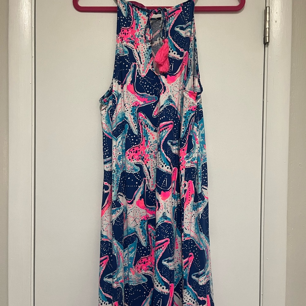 Lilly Pulitzer Beacon Blue Starfish Halter Dress